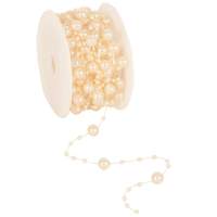 Perlenband creme, 1 Rolle mit 10 m