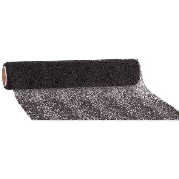 Tischläufer Netzoptik, schwarz, 1 Rolle