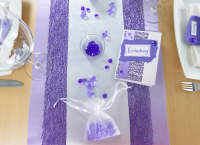 Tischläufer Netzoptik violett, lila, 1 Rolle