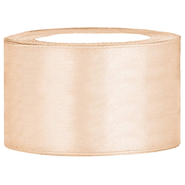 Satinband creme, Rolle 38mm breit, 25m lang