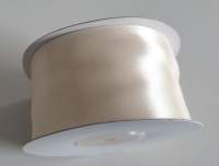 Satinband creme, Rolle 38mm breit, 25m lang