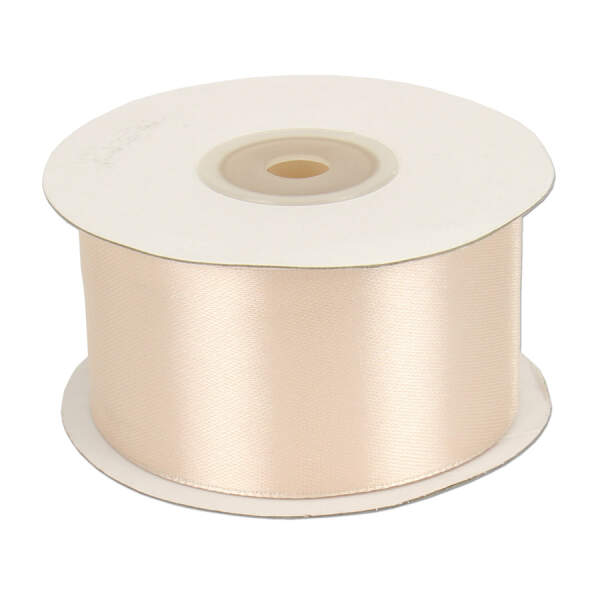 Satinband helllachs, Rolle 38mm breit, 25m lang