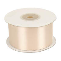 Satinband helllachs, Rolle 38mm breit, 25m lang