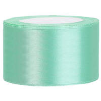 Satinband minze, Rolle 38mm breit, 25m lang