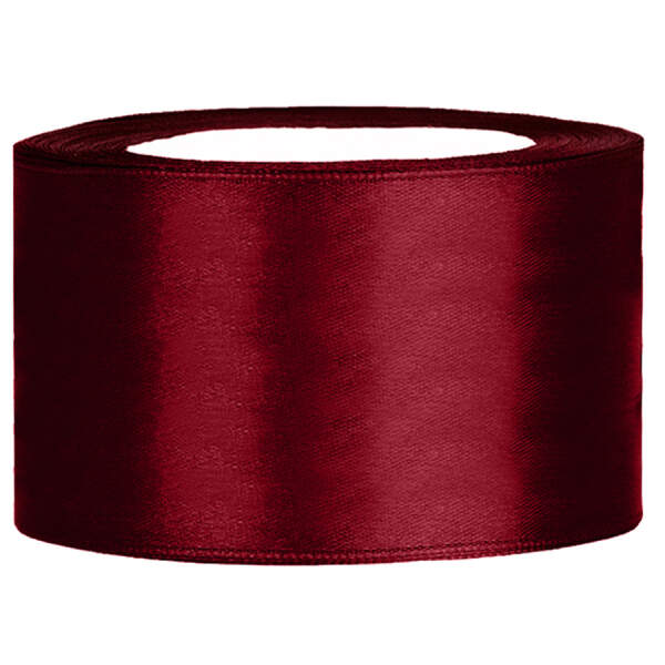 Satinband dunkelrot, Rolle 38mm breit, 25m lang