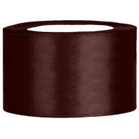 Satinband braun, Rolle 38mm breit, 25m lang