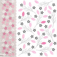 Papierservietten Blätter rosa 3-lagig, 33x33 cm, 20...