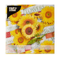Papierservietten Sonnenblume 3-lagig, 33x33 cm, 20...