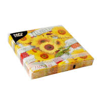 Papierservietten Sonnenblume 3-lagig, 33x33 cm, 20 Stück
