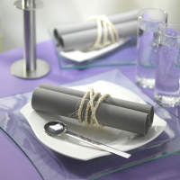Papierservietten uni grau 3-lagig, 33x33 cm, 20 Stück