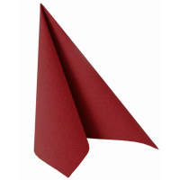 Papierservietten uni bordeaux 3-lagig, 33x33 cm, 20...