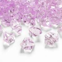 Kristallsteine rosa 50 Stück aus Acryl, 2,5 x 2,1 cm