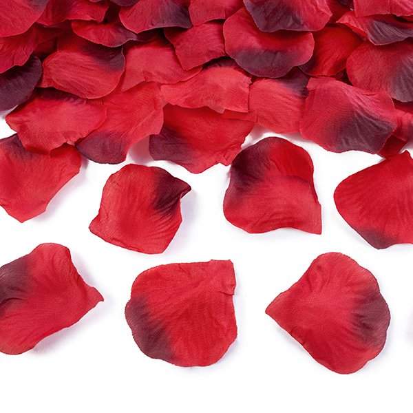 Rosenblätter rot mit dunkler Spitze 100 Stück