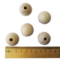 Holzkugeln roh 25 mm, Packung mit 5 Stück