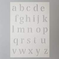 Buchstaben Schablone Kleinbuchstaben, Stencil, 26-teilig...