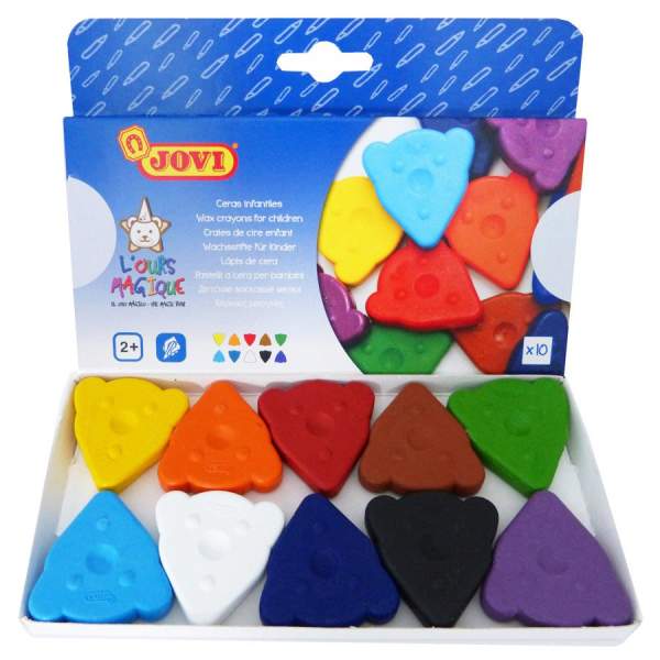 Wachsmalsteine Teddy, 10 Stück, Wachskreide