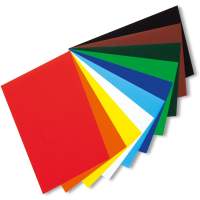 Buntpapier gummiert 35x50cm, 50 Bogen in 10 Farben sortiert
