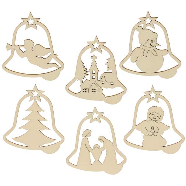 Baumbehang Glocken 6er Set für Weihnachten