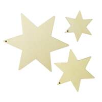 Holzanhänger Sterne 3er Set | 6,9 cm, 9 cm, 12,5 cm