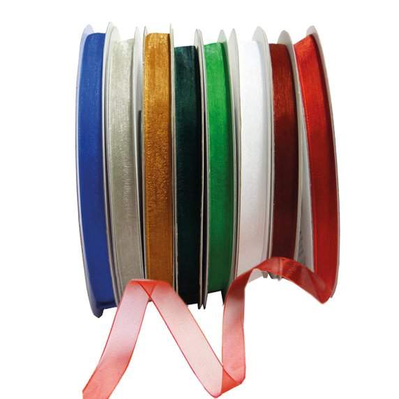 Chiffonbänder Set 8 Rollen, je 6mm breit, 25m lang Chiffonband 6mm breit