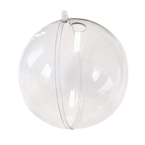 Acrylkugel 12cm mit Loch, Kunststoffkugel 12cm,  2er Pack, zerlegbar