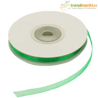 Chiffonband grasgrün, Rolle 6mm breit, 25m lang