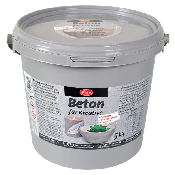 Beton 5kg Betonpulver feinkörnig, Eimer