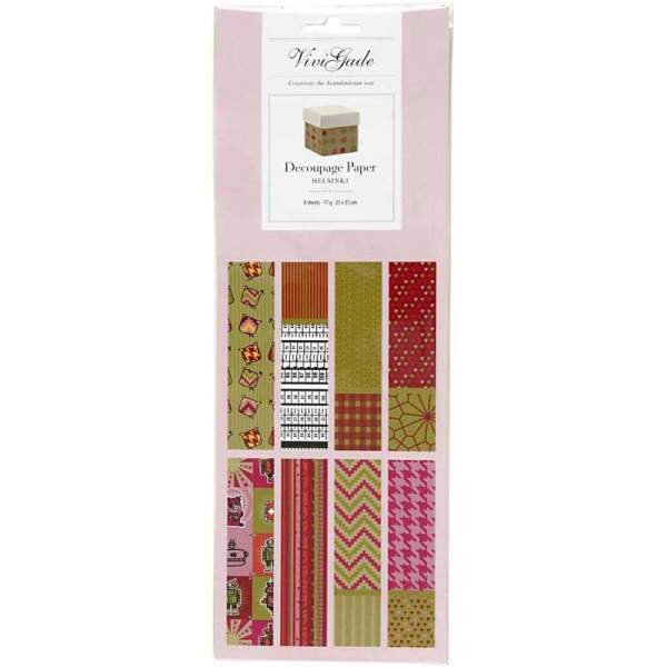 Decoupage Papier Helsinki, 8 Blatt, 25x35 cm