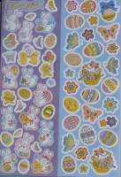 Sticker Ostern Ostereier Osterhasen 16 Blatt je 14x21cm,...
