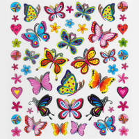 Sticker Schmetterlinge, 1 Blatt 15x16,5 cm