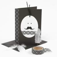 Motivsticker Schnurrbart, 1 Blatt 15x16,5 cm