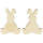 Teelichthalter Hase mit Vertiefung, 10,2 x 14,2 cm, Sperrholz,1 Stück