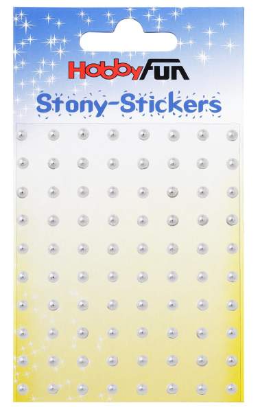 Stony Stickers rund 80 Stück silber, Ø 4 mm groß
