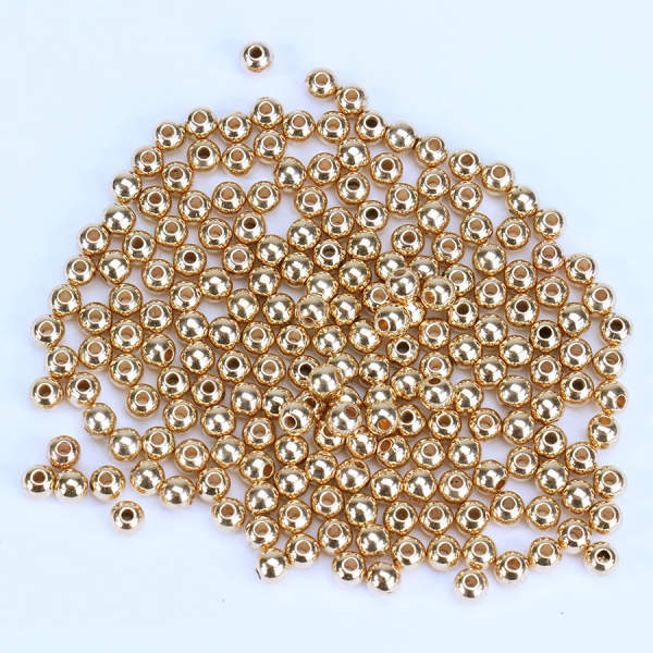 Perlen Kunststoff gold 6mm, 20g