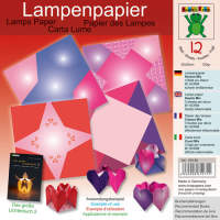 Lampenpapier Herzen Mix 20x20 cm, 12 Blatt, 120 g/m²