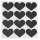 Tafelfolien Sticker Herzen zum Beschriften, schwarz, 36 Stück