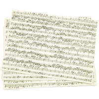 Musiknoten Kraftpapier 21 x 30 cm, 10 Blatt, 100 g/m²