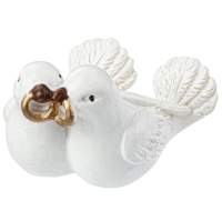 Taubenpaar mit Ringen, ca. 3 cm groß