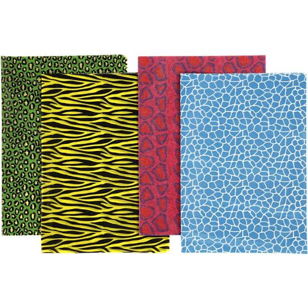 Decoupage Papier farbiges Tierfell, 8 Blatt, 25x35 cm, 17 g/m²