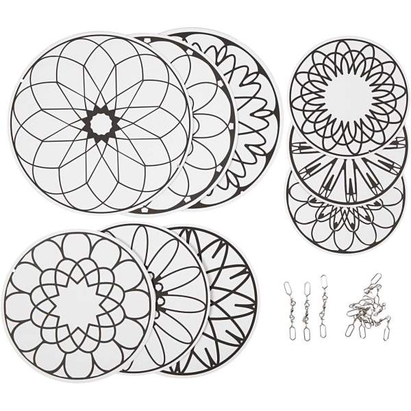 Mandala Bilder zum Ausmalen und Aufhängen, 9 Stück im Set