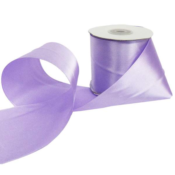 Satinband lavendel, Rolle 75mm breit, 25m lang