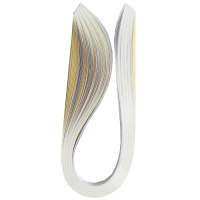 Quilling Streifen creme-weiß, 1cm x 48cm, 100 Stück, 130 g/m²