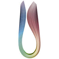 Quilling Streifen mit Regenbogenverlauf, 5mm x 48cm, 100 Stück