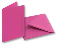 Doppelkarten pink 5er Set, 10,5 x 15 cm