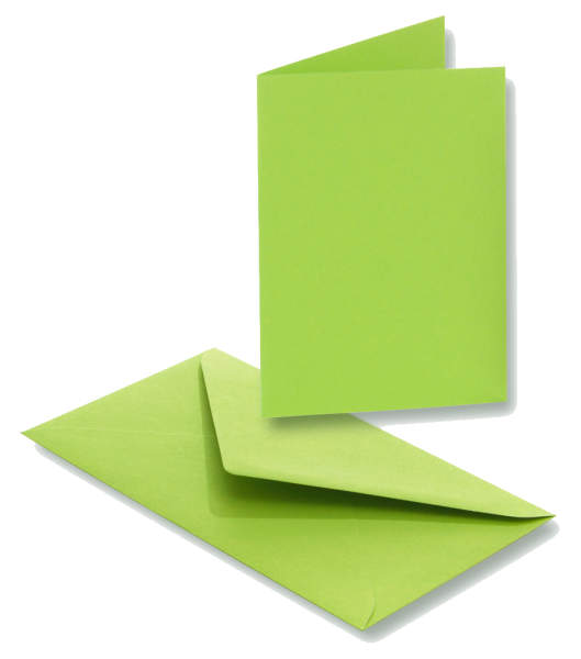 Doppelkarten maigrün 5er Set, 10,5 x 15 cm
