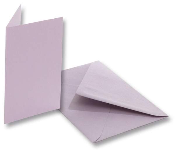 Doppelkarten lila 5er Set, 10,5 x 15 cm