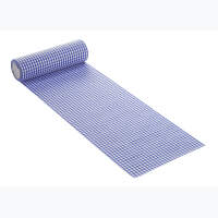 Karo Tischband blau, 20 cm breit, 10 m Rolle