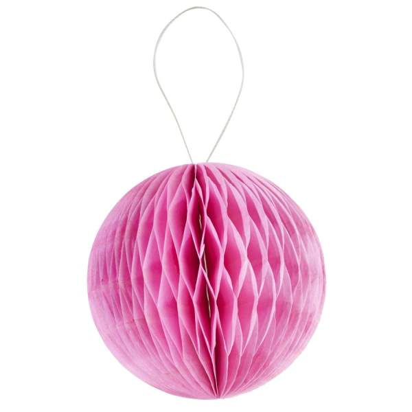 Wabenball aus Papier rosa, 4er Set, Ø 8 cm