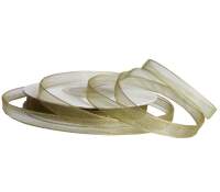 Chiffonband olivgrün, Rolle 6mm breit, 25m lang