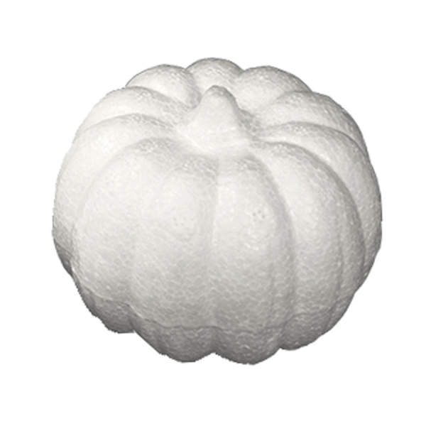 Styropor Kürbis weiß 7 cm, 10 Stück